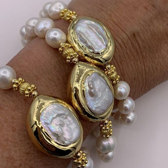 New large scale gold plated stainless steel ring, adjustable size, mirror finish - Picture 9 of 16